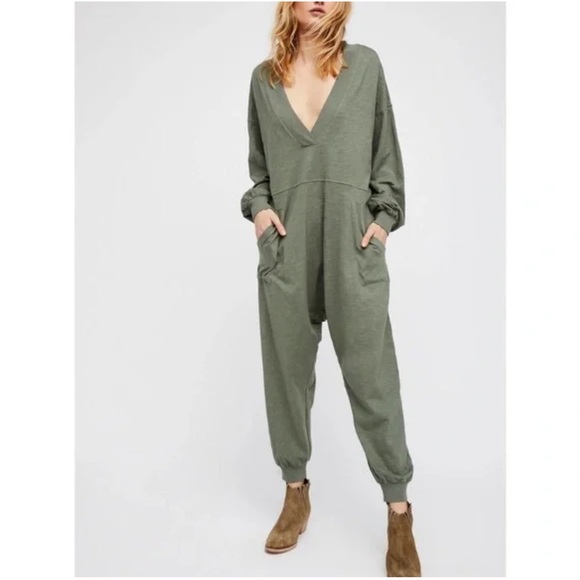 Free People Pants - Free People Intimately Just Because Onesie Olive Large
Relaxed Boho Jumpsuit